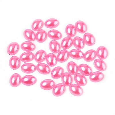 ABS Plastic Imitation Pearl Cabochons SACR-R755-8x6mm-Z6-1