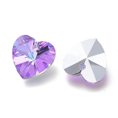 Faceted Glass Charms RGLA-L026-B03-1