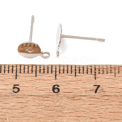 Brass Stud Earring Findings KK-K225-02A-P-1