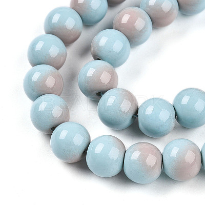 Baking Paint Glass Beads Strands DGLA-N012-10mm-06-1