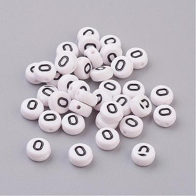 Acrylic Horizontal Hole Letter Beads X-PL37C9070-O-1