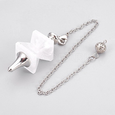 Natural Quartz Crystal Dowsing Pendulums KK-F756-09M-1