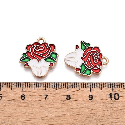 Valentine's Day Theme Alloy Enamel Pendants ENAM-T020-50H-01-1
