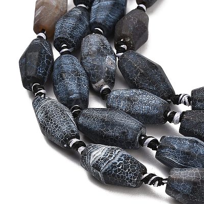 Natural Weathered Agate Beads Strands G-A321-B02-02-1