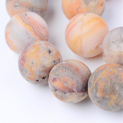 Natural Crazy Lace Agate Beads Strands G-Q462-8mm-12-1