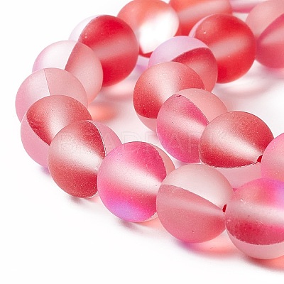 Synthetic Moonstone Beads Strands G-E573-01B-10-1
