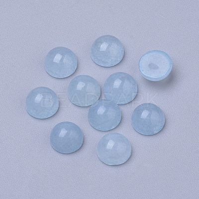 Natural White Jade Cabochons G-R416-6mm-54-1