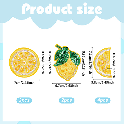 8Pcs Polyester Clothing Patches PATC-MA0001-39-1