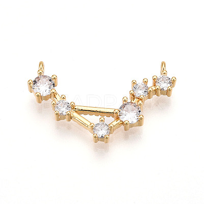 Brass Micro Pave Cubic Zirconia Pendants KK-N261-120C-G-1