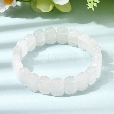 Natural Quartz Crystal Beaded Stretch Bracelets for Women Men BJEW-D461-02H-1