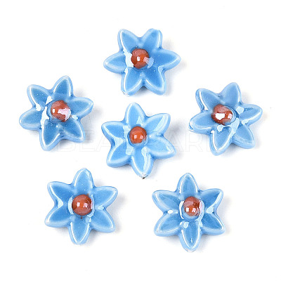 Handmade Porcelain Beads Strands PORC-N008-10B-1