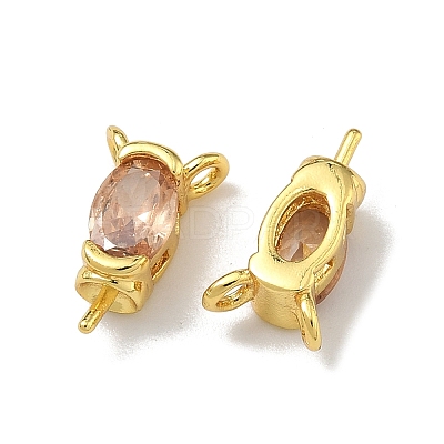 Brass Pave Single Cubic Zirconia Peg Bails Pin Charms KK-D226-01G-06-1