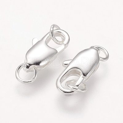 Brass Lobster Claw Clasps KK-KK802-S-NR-1
