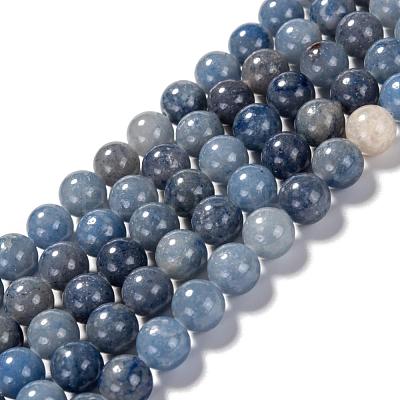 Dyed & Heated Natural Blue Aventurine Beads Strands G-F380-10mm-1