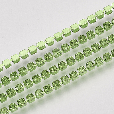 Electrophoresis Brass Rhinestone Strass Chains X1-CHC-Q009-SS6.5-B06-1