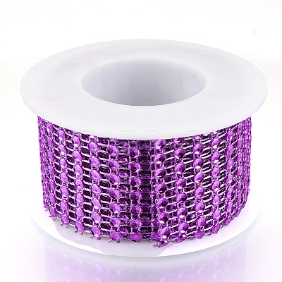 8 Rows Plastic Diamond Mesh Wrap Roll OCOR-N005-001B-1