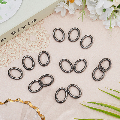 20Pcs Zinc Alloy Spring Gate Rings FIND-SP0004-30B-1