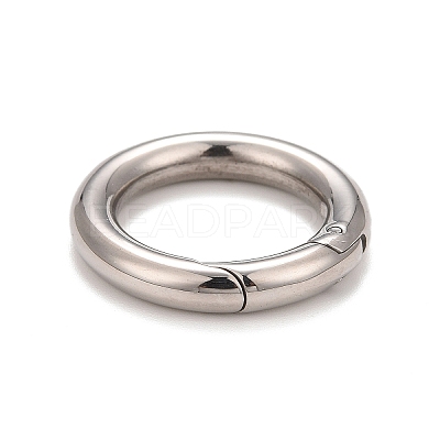 Non-Tarnish 304 Stainless Steel Spring Gate Rings X-STAS-M296-01P-D-1