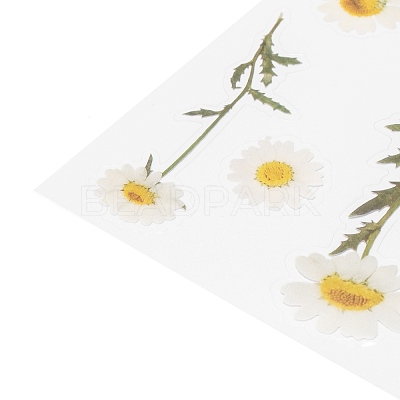 Flower Pattern Waterproof Self Adhesive Hot Stamping Stickers DIY-I063-03-1