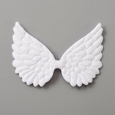 Cloth Embossed Wing Ornament Accessories LS-FIND-WH0037-27B-1