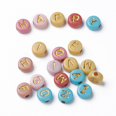 Opaque Mixed Color Acrylic Beads MACR-Q242-011A-1