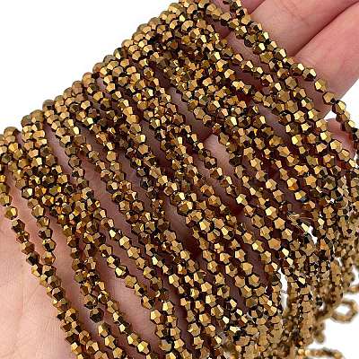 Transparent Electroplate Glass Beads Strands EGLA-A039-T2mm-UA11-1