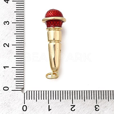 Brass Enamel Pendants KK-Z125-14G-04-1