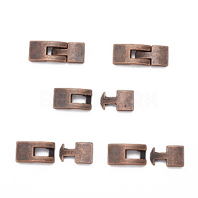 Tibetan Style Snap Lock Clasps RLF11313Y-NF-1
