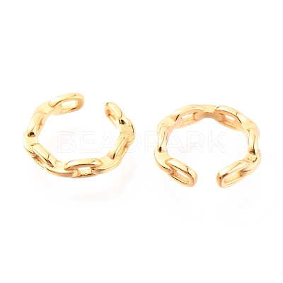 925 Sterling Silver Cuff Earrings EJEW-H124-05G-1