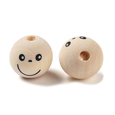 Printed Wood Beads WOOD-M010-01A-1