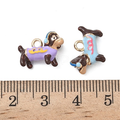 Alloy Enamel Pendants ENAM-F156-07G-01-1