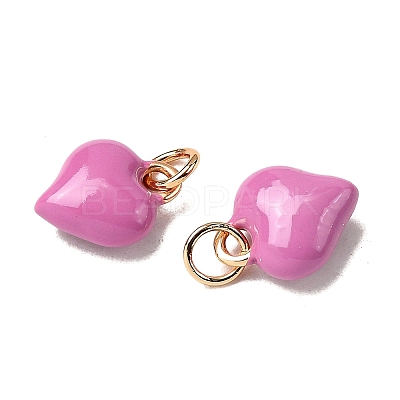 Brass Enamel Charms KK-U027-13-03G-1