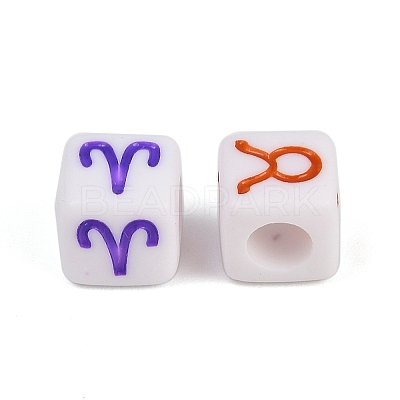 Opaque Acrylic Beads OACR-H052-03D-1