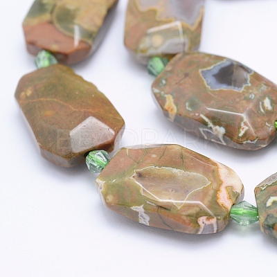 Natural Rhyolite Jasper Beads Strands G-J373-24I-1