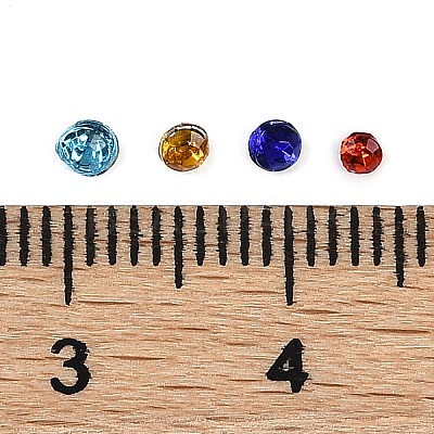 Acrylic Rhinestone Pointed Back Cabochons MRMJ-XCP0001-61-1