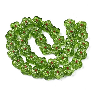 Transparent Handmade Bumpy Lampwork Beads Strands LAMP-S194-022E-1