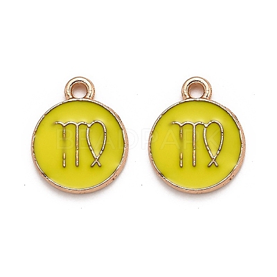 Alloy Enamel Pendants ENAM-S124-01B-14B-1