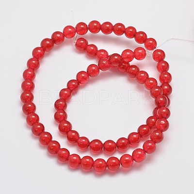 Natural & Dyed Malaysia Jade Bead Strands G-A146-6mm-A02-1