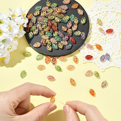 90Pcs 9 Colors Handmade Lampwork Beads LAMP-CJ0002-98-1