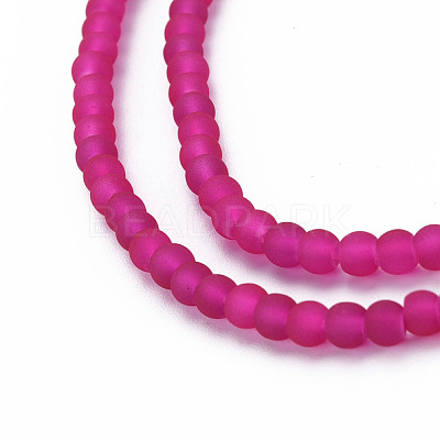 Baking Paint Transparent Glass Bead Strands X-GLAA-S031-4mm-39-1