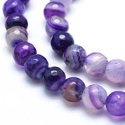 Natural Striped Agate/Banded Agate Beads G-J371-13-12mm-1