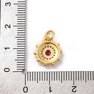 Brass Micro Pave Cubic Zirconia Charms KK-U033-22G-01-1