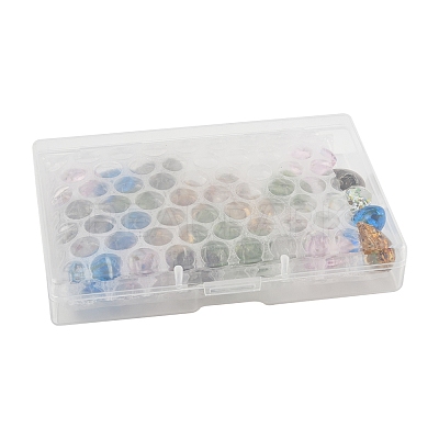 24Pcs 6 Colors Handmade Lampwork Silver Foil Glass Beads FOIL-FS0001-01-1
