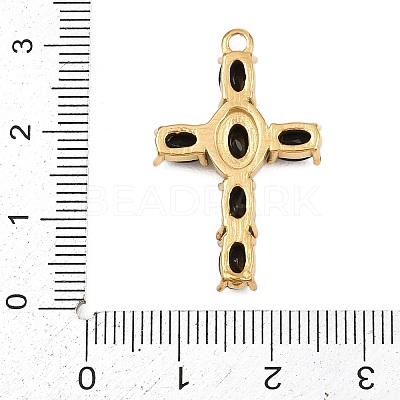 304 Stainless Steel Rhinestone Pendants STAS-P430-02G-01-1