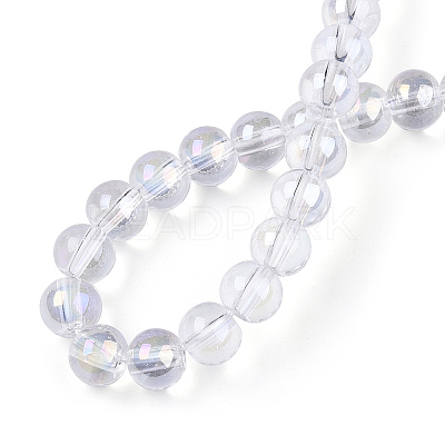 Electroplate Transparent Glass Beads Strands LS-GLAA-T032-T6mm-AB13-1