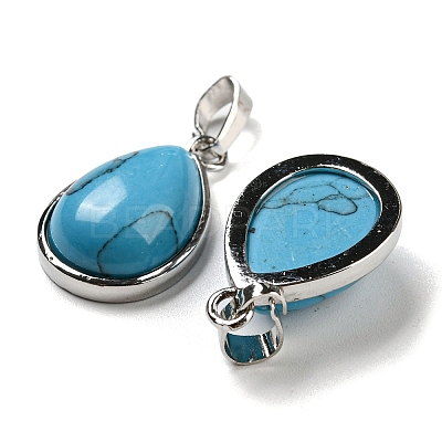 Natural & Synthetic Mixed Gemstone Pendants G-I358-B-1