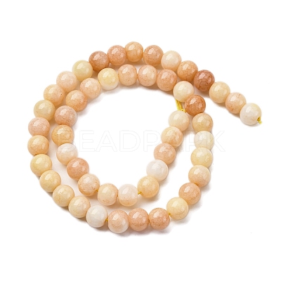 Ombre Effect Dyed Glass Beads Strands GLAA-T031-01O-07-1