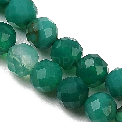 Natural Green Onyx Agate(Dyed & Heated) Beads Strands G-D347-A04-4mm-1