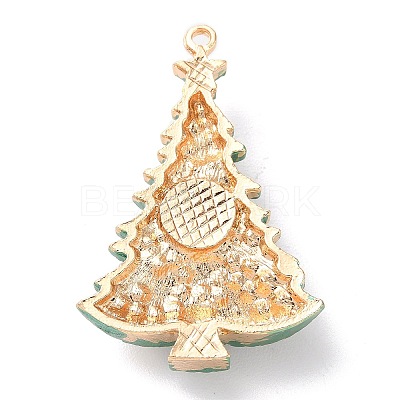 Christmas Zinc Alloy Rhinestone Pendnats PALLOY-K008-01C-KCG-1