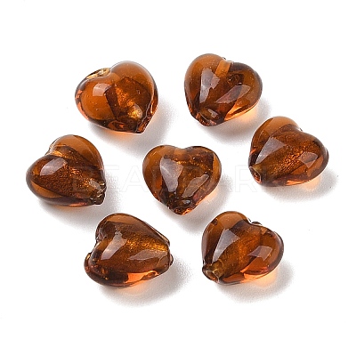 Handmade Silver Foil Glass Beads X-FOIL-R050-12x8mm-13-1